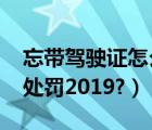 忘带驾驶证怎么处罚2021（忘带驾驶证怎么处罚2019?）