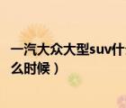 一汽大众大型suv什么时候上市（大众小型suv上市时间是什么时候）