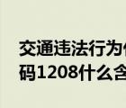 交通违法行为代码1208是什么（交通违法代码1208什么含义）