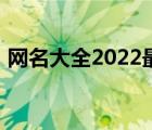 网名大全2022最新版女生（网名大全2013）