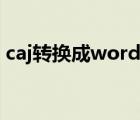 caj转换成word格式不对（caj转换成word）