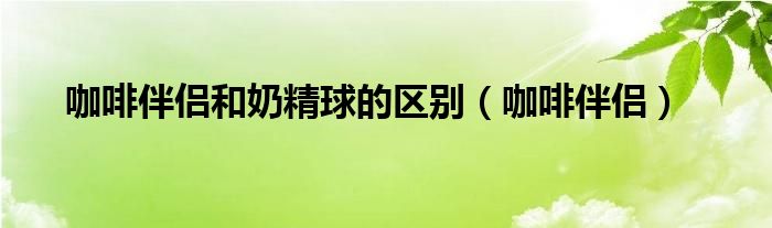 咖啡伴侣和奶精球的区别（咖啡伴侣）