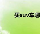 买suv车哪款好呢（suv那个车好）