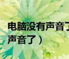 电脑没有声音了怎么恢复台式电脑（电脑没有声音了）