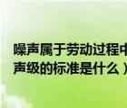 噪声属于劳动过程中的有害因素（噪音作业劳动者接触噪声声级的标准是什么）