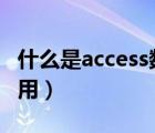 什么是access数据库（ACCESS数据库有什么用）