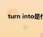 turn into是什么意思英语（turn into）