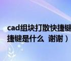 cad组块打散快捷键（请问CAD群组 打散 炸开 怎样操作 快捷键是什么  谢谢）