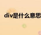 div是什么意思网络用语（div是什么意思）