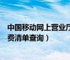 中国移动网上营业厅话费清单查询（湖北移动网上营业厅话费清单查询）