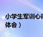 小学生军训心得体会500字（小学生军训心得体会）