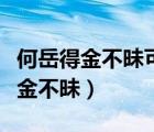 何岳得金不昧可以用一个成语来赞扬（何岳得金不昧）