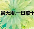 最无用,一日曝十日寒（最无益一日曝十日寒）