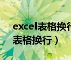 excel表格换行后空格键空不出位置（excel表格换行）