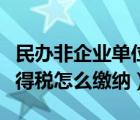 民办非企业单位企业所得税怎么缴纳（企业所得税怎么缴纳）