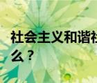 社会主义和谐社会的科学内涵和总体特征是什么？