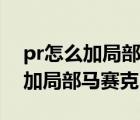 pr怎么加局部马赛克怎么控制时间（pr怎么加局部马赛克）