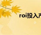 roi投入产出比计算公式（roi）