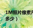 1M照片像素尺寸是多少（1m的照片像素是多少）