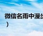 微信名雨中漫步是什么意思（漫步是什么意思）