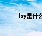 lsy是什么意思（ls是什么意思）