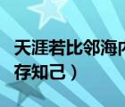 天涯若比邻海内存知己意思（天涯若比邻海内存知己）