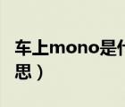 车上mono是什么意思（汽车mono是什么意思）