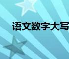 语文数字大写标准写法（语文数字大写）