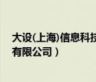 大设(上海)信息科技有限公司怎么样（大设(上海)信息科技有限公司）