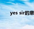 yes sir的意思篮球（yes sir的意思）