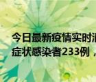 今日最新疫情实时消息 宁夏9月26日新增确诊病例3例和无症状感染者233例，均在管控状态发现