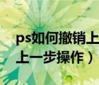 ps如何撤销上一步操作快捷键（ps如何撤销上一步操作）