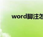 word脚注怎么设置（脚注怎么设置）