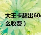 大王卡超出60g怎么收费（大王卡超出40g怎么收费）