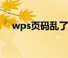 wps页码乱了怎么重新设置（wps页码）