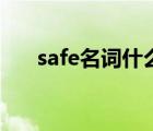 safe名词什么意思（safe是什么词性）