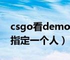 csgo看demo怎么看一个人（csgo看demo指定一个人）