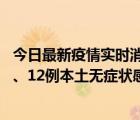 今日最新疫情实时消息 辽宁11月12日新增6例本土确诊病例、12例本土无症状感染者