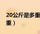 20公斤是多重的行李（20公斤行李感觉有多重）