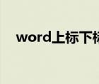 word上标下标（word上标下标快捷键）