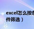 excel怎么按条件筛选数据（excel怎么按条件筛选）