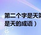 第二个字是天第四个字是地的成语（第二个字是天的成语）