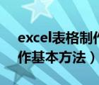 excel表格制作教程视频全集（excel表格制作基本方法）