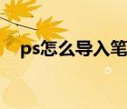 ps怎么导入笔刷素材（ps怎么导入笔刷）