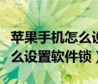 苹果手机怎么设置软件锁上密码（苹果手机怎么设置软件锁）