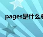 pages是什么意思啊（pages是什么软件）