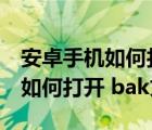 安卓手机如何打开bak文件cad图（安卓手机如何打开 bak文件）