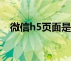 微信h5页面是什么（微信h5页面是什么）