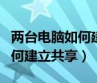 两台电脑如何建立局域网win10（两台电脑如何建立共享）