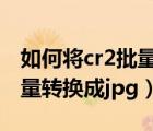 如何将cr2批量转换成jpg格式（如何将cr2批量转换成jpg）